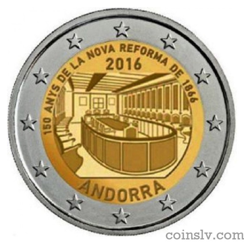 2 Euro Coin Andorra 2016 (150 years of the New Reform 1866)